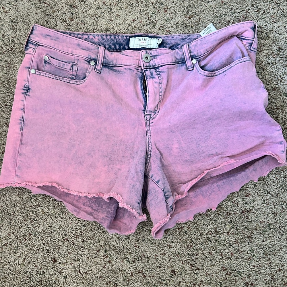 Torrid Light Pink Jean Shorts